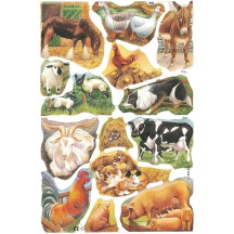Mixed Farm Animals Scraps ~ England